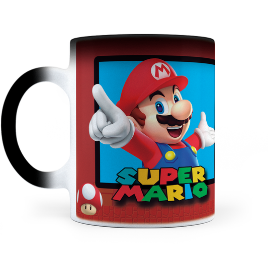 Taza Mágica Mario Bros Personalizada - Térmica 11 oz (320 ml)