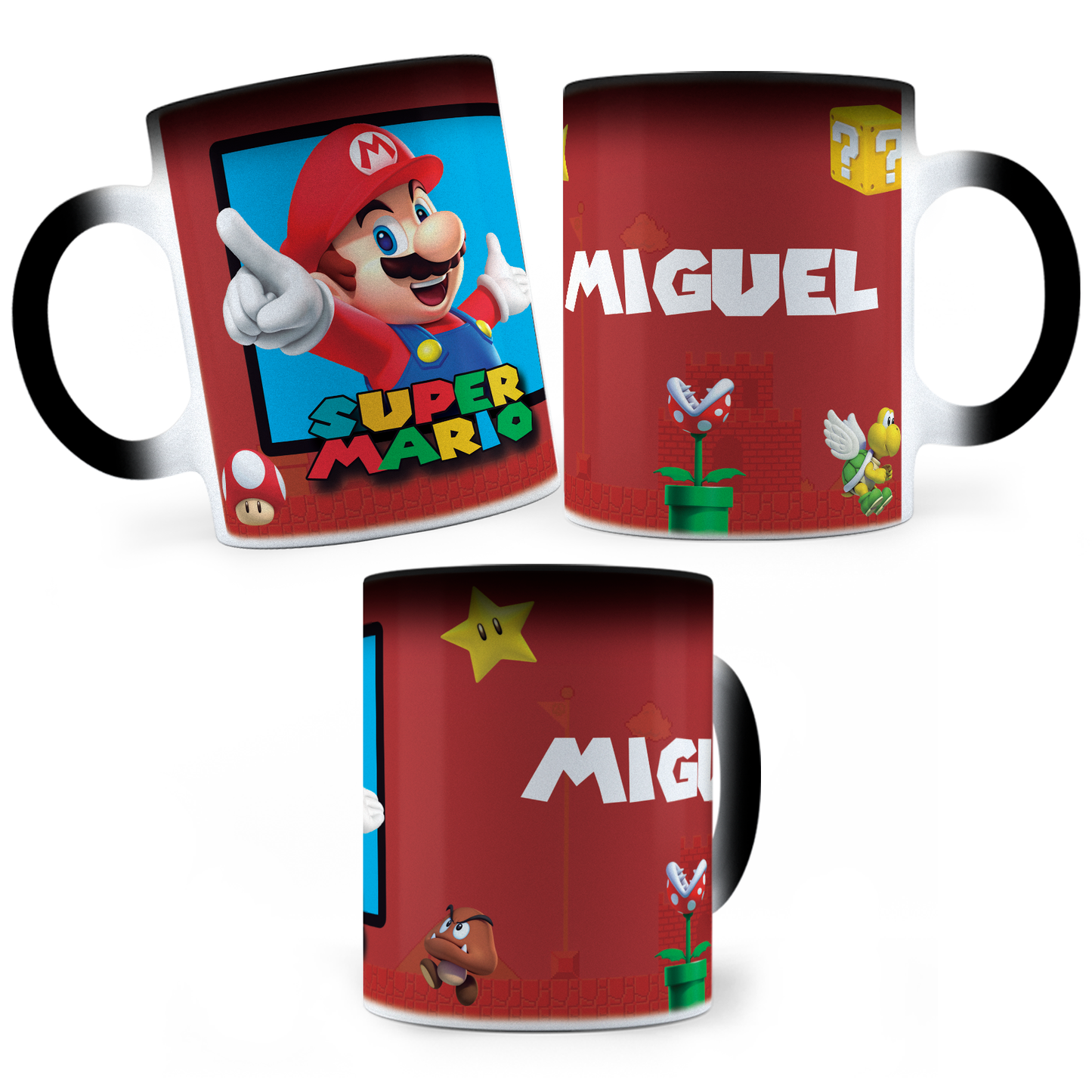 Taza Mágica Mario Bros Personalizada - Térmica 11 oz (320 ml)