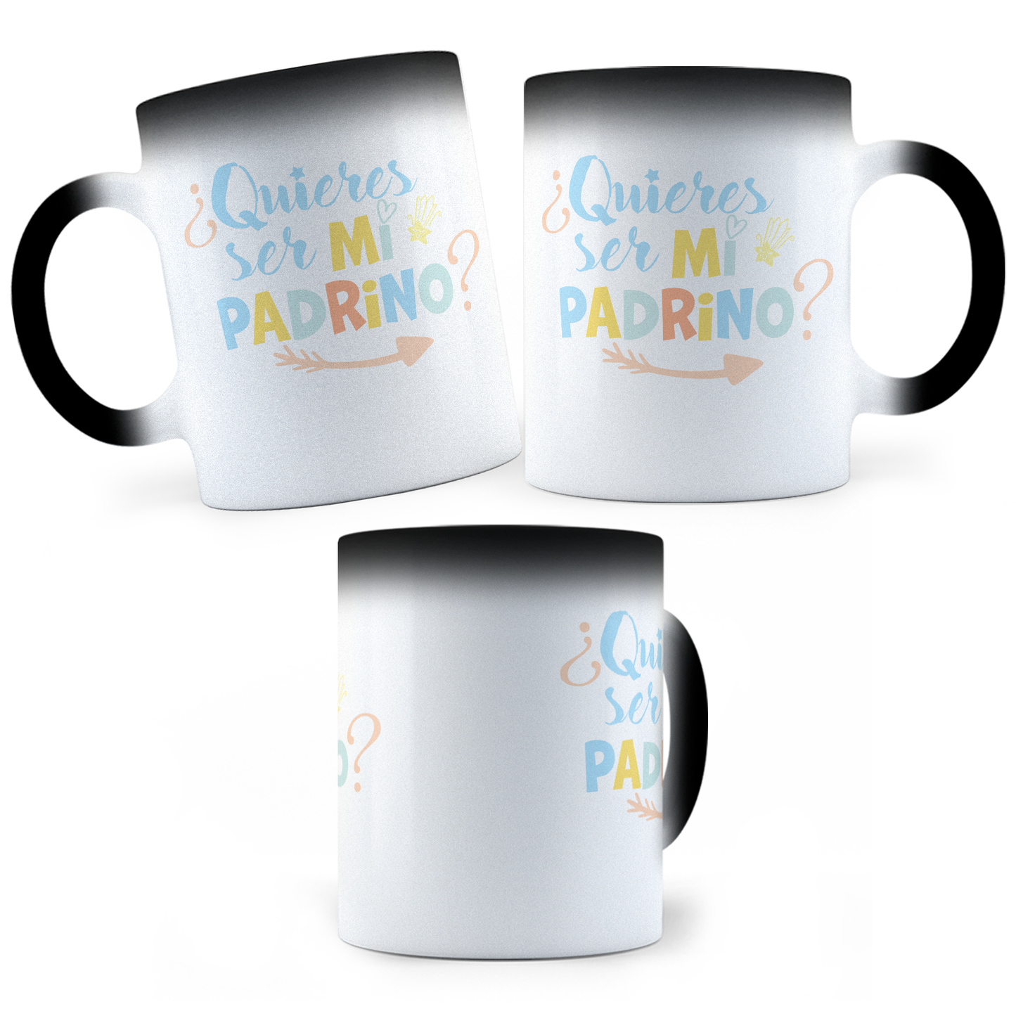 Taza Mágica Quieres Ser Mi Padrino - Térmica 11 oz (320 ml)
