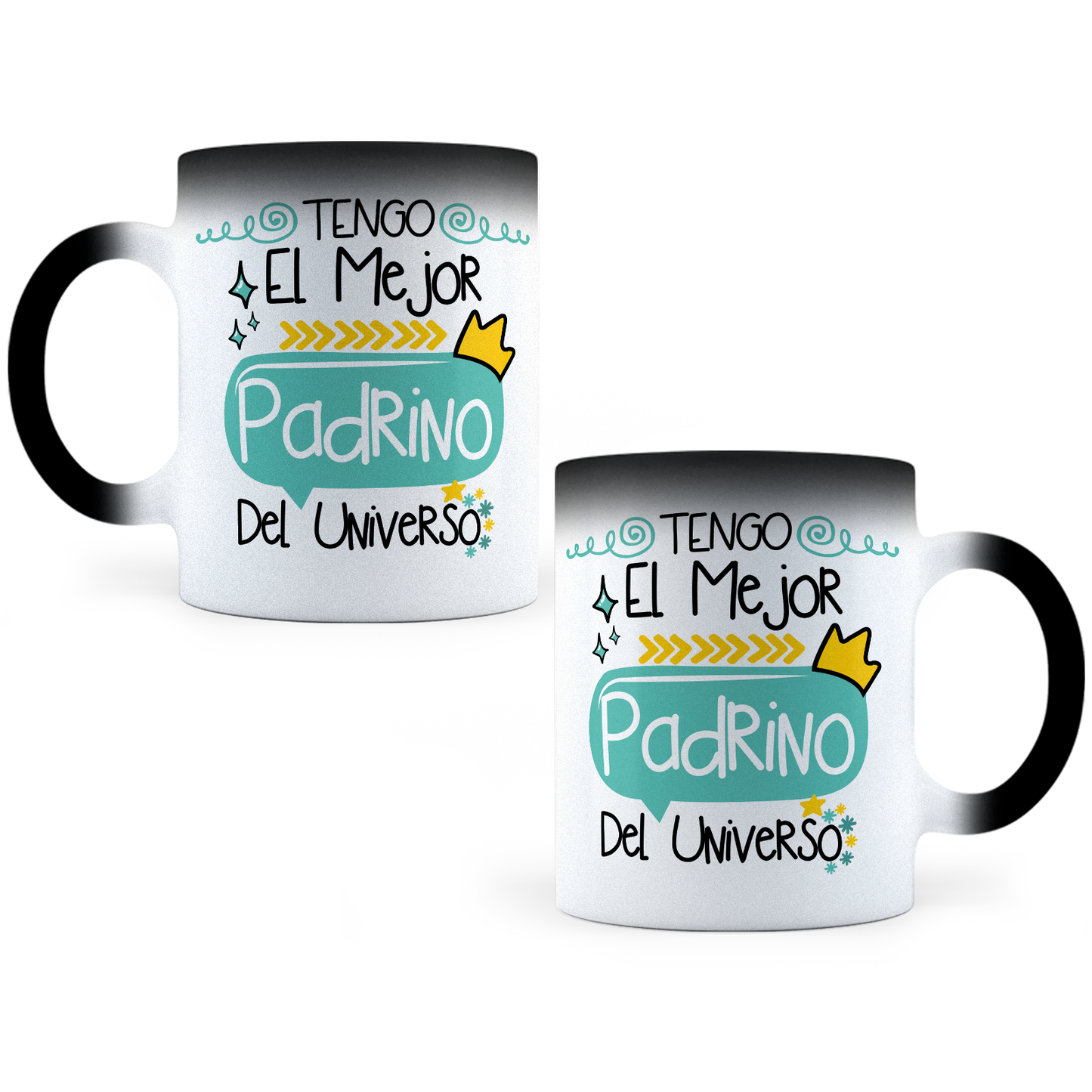 Taza Mágica El Mejor Padrino Del Universo - Térmica 11 oz (320 ml)