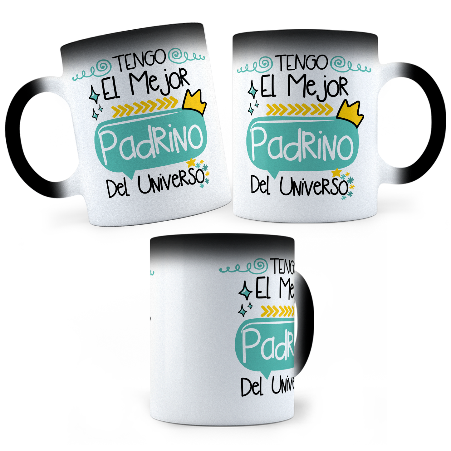 Taza Mágica El Mejor Padrino Del Universo - Térmica 11 oz (320 ml)