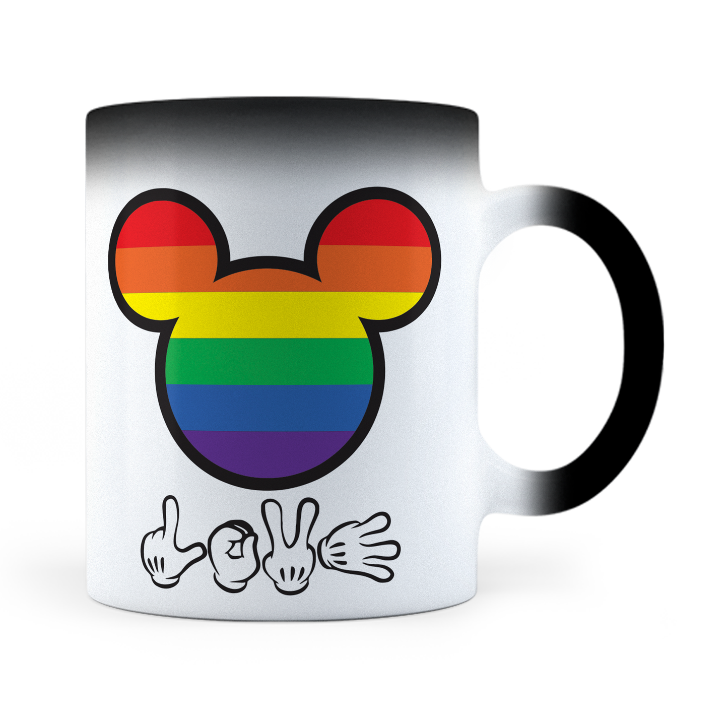Taza Mágica Mickey  Pride Love - Térmica 11 oz (320 ml)
