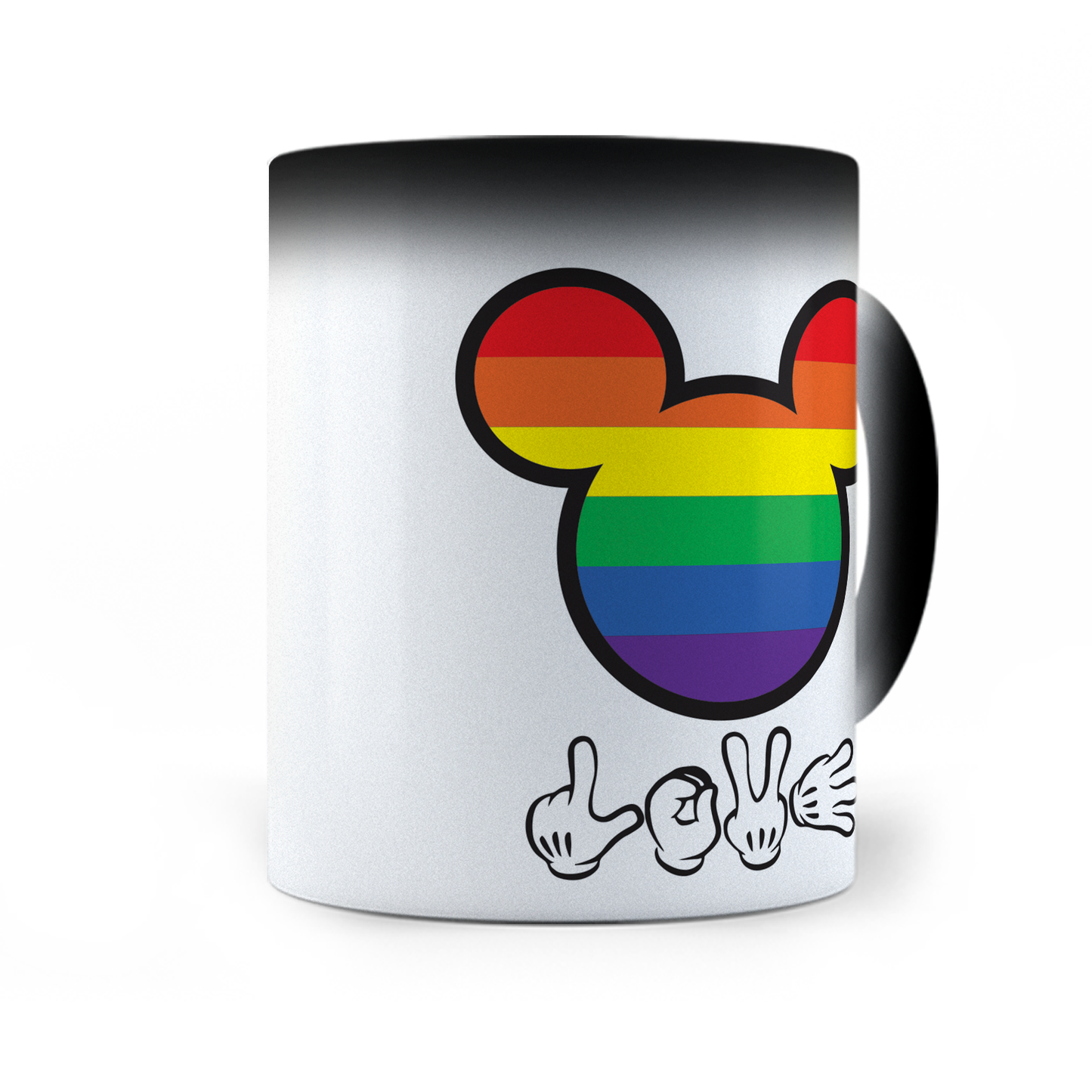Taza Mágica Mickey  Pride Love - Térmica 11 oz (320 ml)