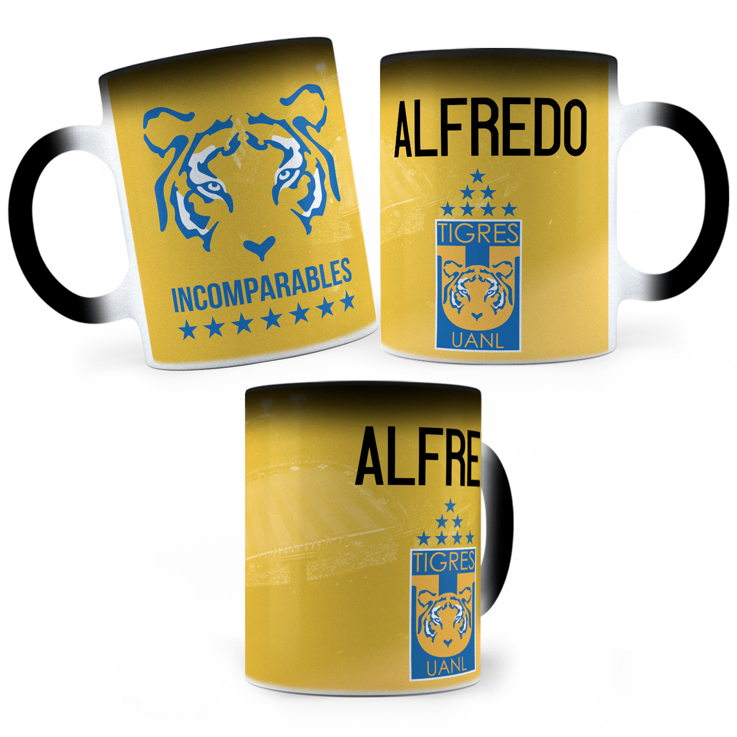 Taza Mágica Tigres Personalizada - Térmica 11 oz (320 ml)