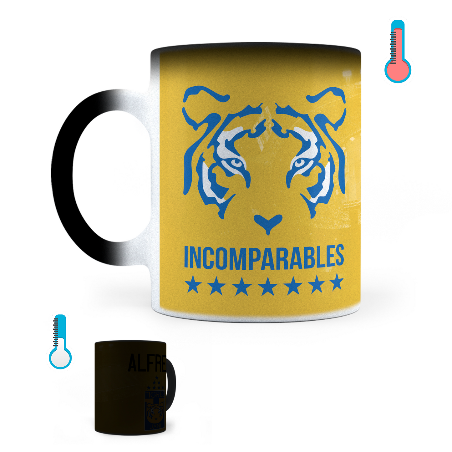 Taza Mágica Tigres Personalizada - Térmica 11 oz (320 ml)
