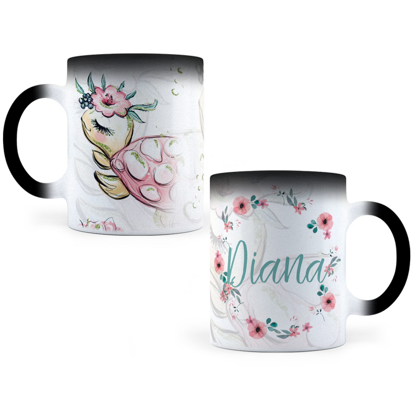 Taza Mágica Tortuga Personalizada - Térmica 11 oz (320 ml)