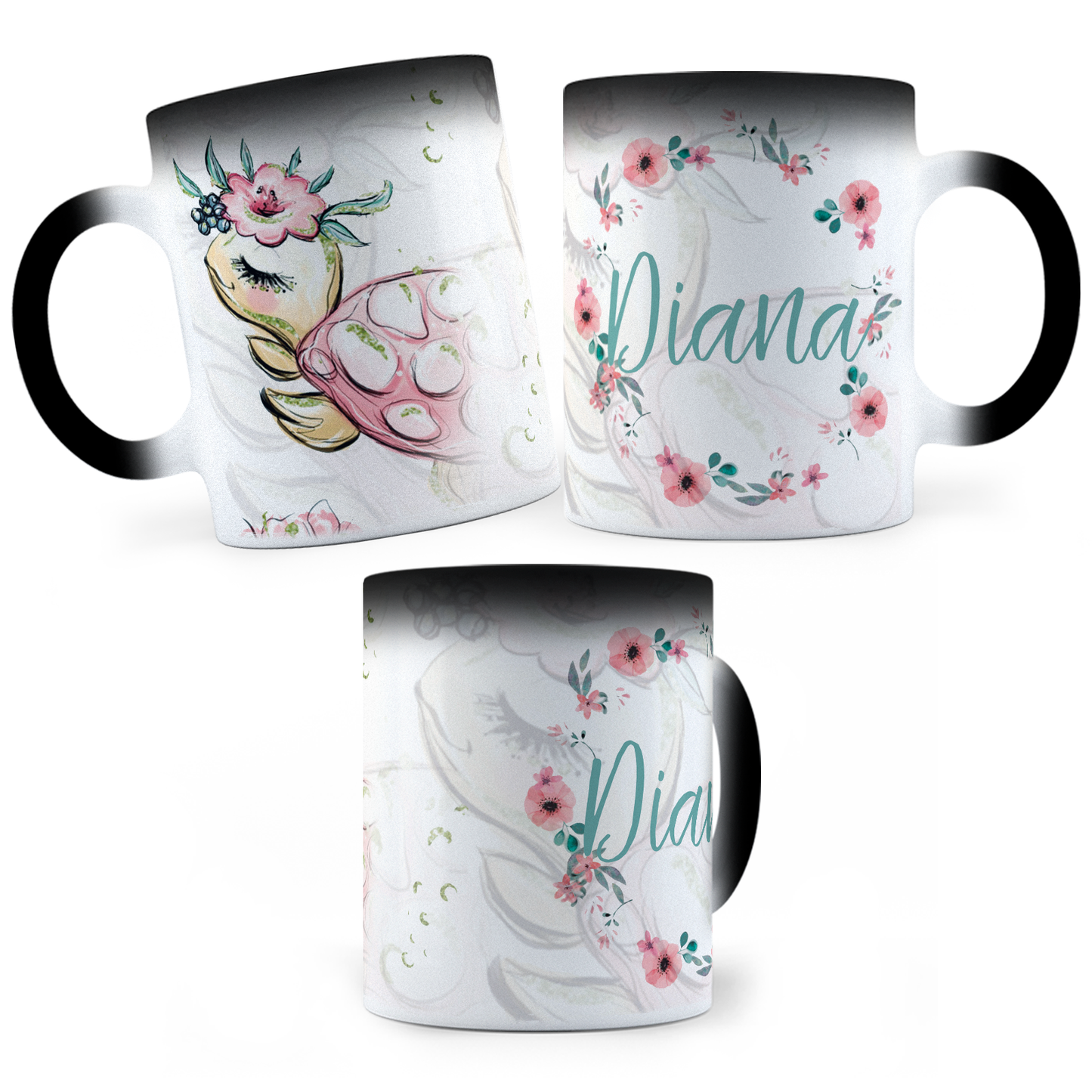 Taza Mágica Tortuga Personalizada - Térmica 11 oz (320 ml)
