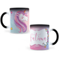 Taza Mágica Unicornio Personalizada -  Térmica 11 oz (320 ml)