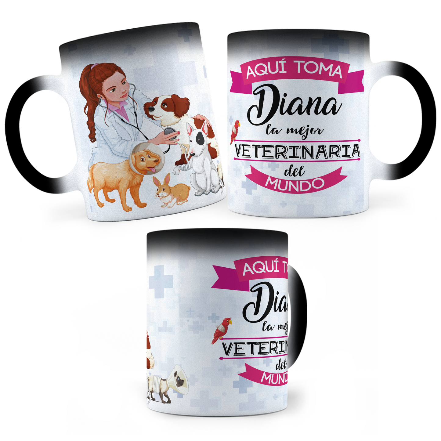 Taza Mágica Veterinaria Personalizada -  Térmica 11 oz (320 ml)