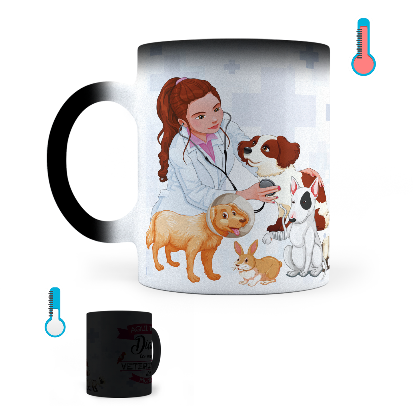 Taza Mágica Veterinaria Personalizada -  Térmica 11 oz (320 ml)