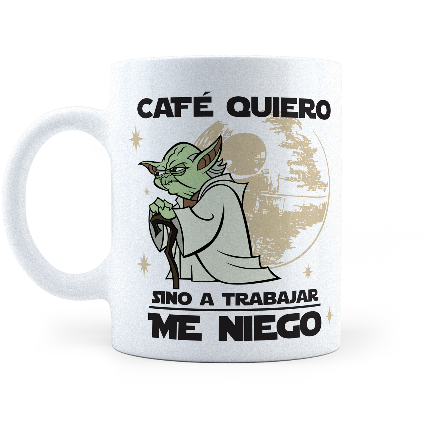 Taza Café Quiero, Sino a Trabajar Me Niego -  11Oz (320 ml)