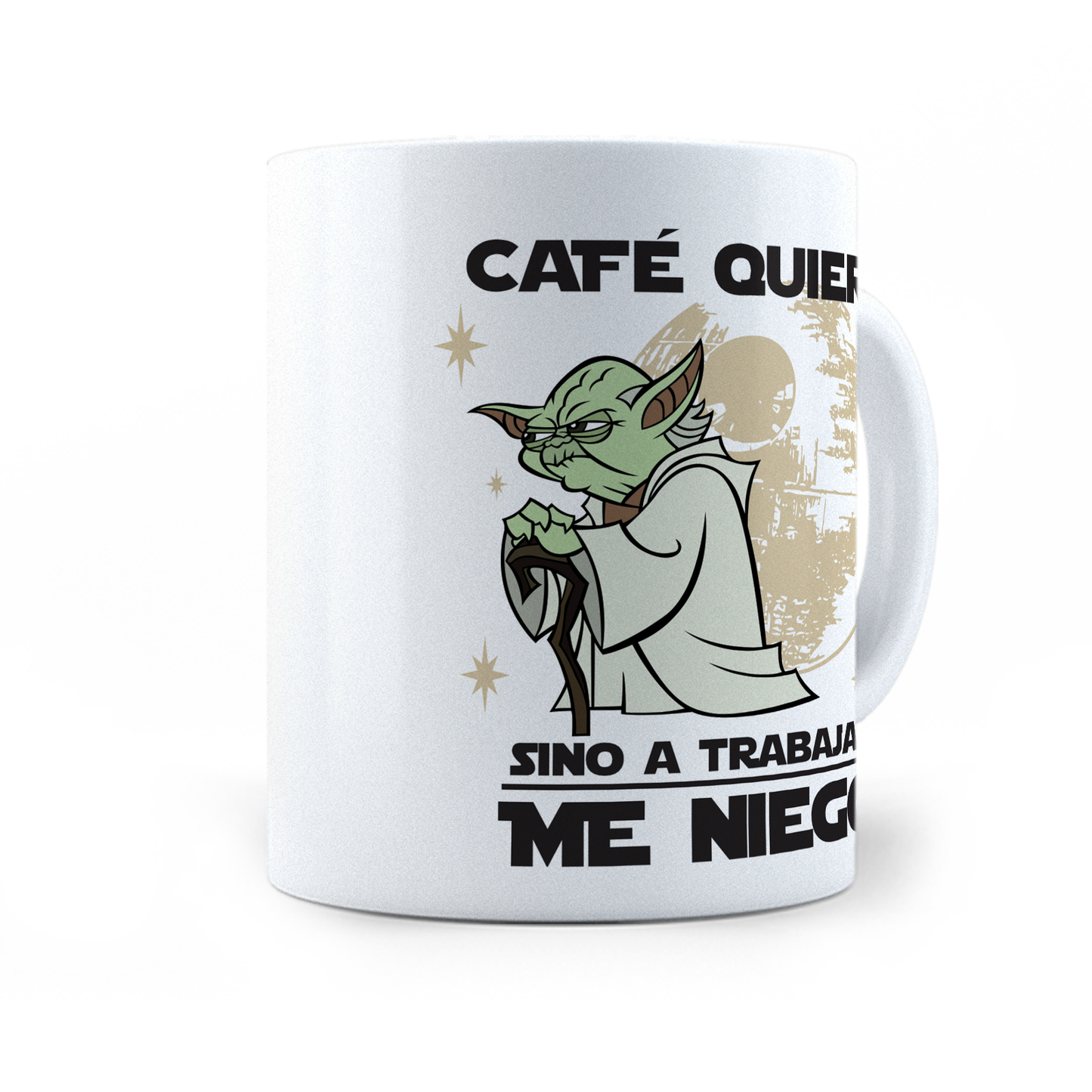 Taza Café Quiero, Sino a Trabajar Me Niego -  11Oz (320 ml)