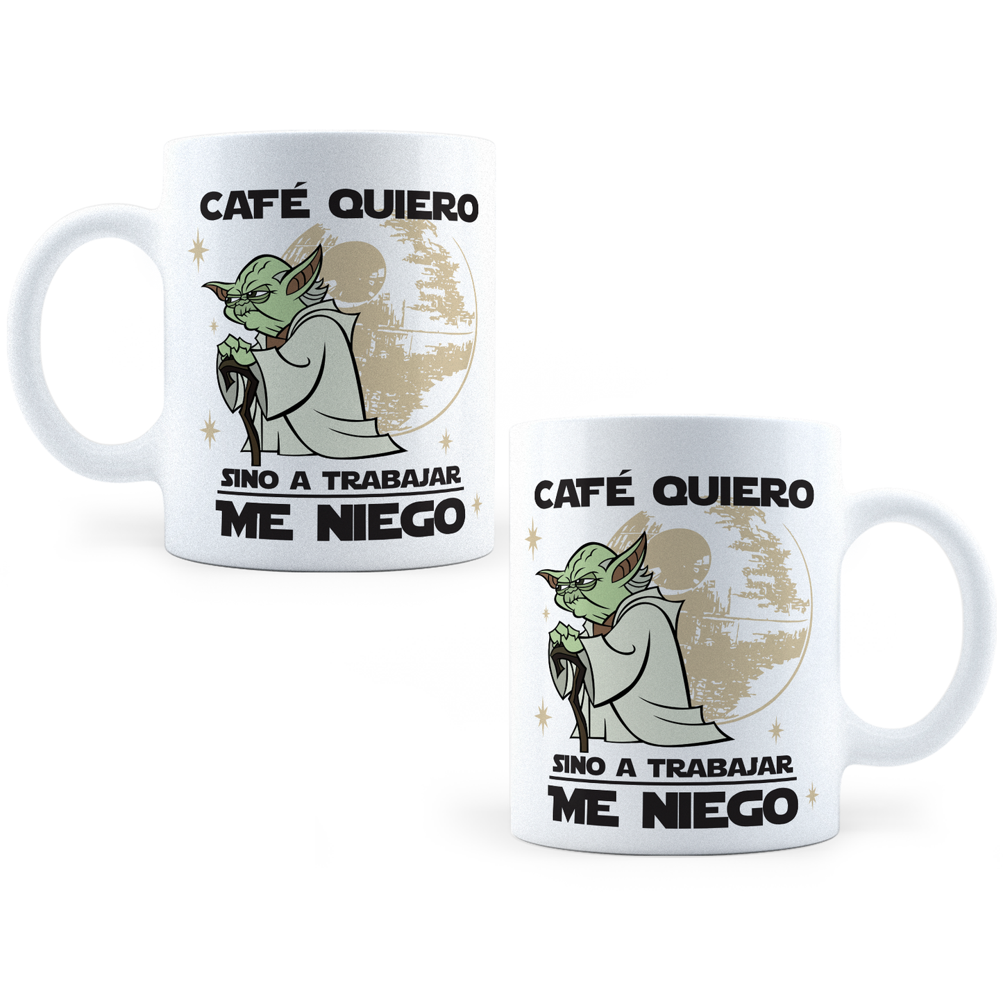 Taza Café Quiero, Sino a Trabajar Me Niego -  11Oz (320 ml)