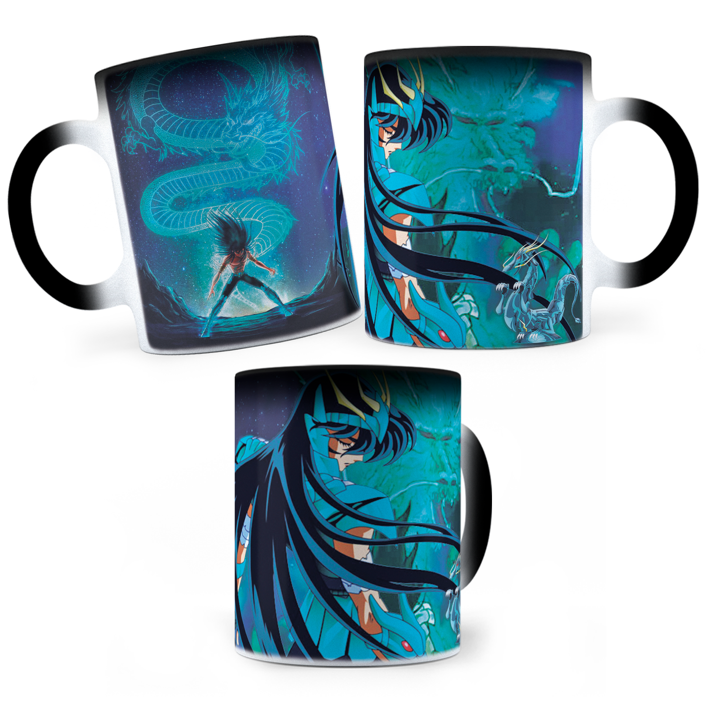 Taza Mágica Dragón Shiryu Caballeros Del Zodiaco - Térmica 11 oz (320 ml)