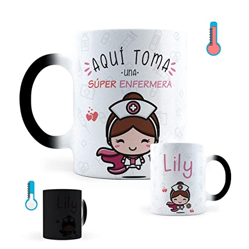 Taza Mágica Súper Enfermera Personalizada