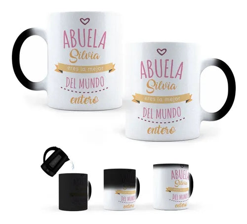 Taza Mágica Abuela Eres La Mejor Del Mundo Personalizada