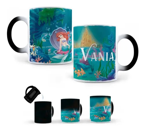 Taza Mágica Sirenita Personalizada