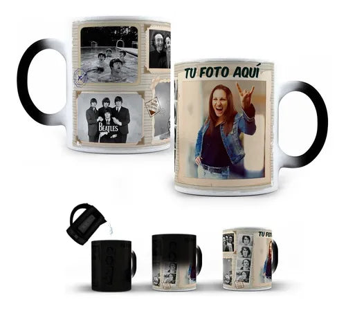 Taza Mágica The Beatles Personalizada