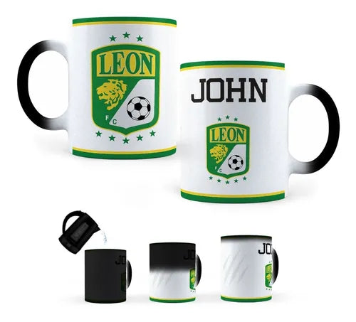 Taza Mágica León Fc Personalizada