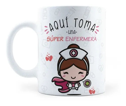 Taza Súper Enfermera  Personalizada