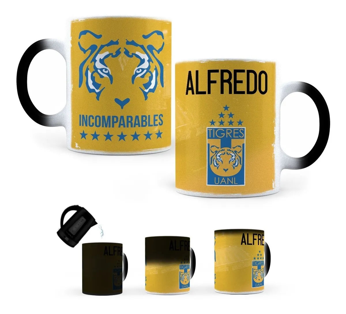 Taza Mágica Tigres Personalizada