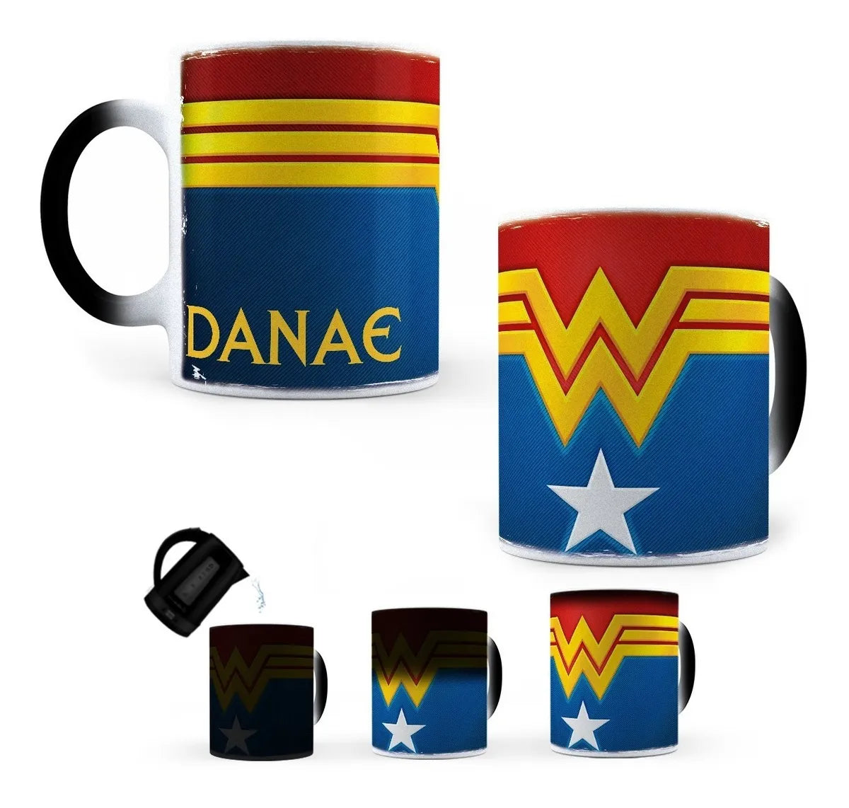 Taza Mágica Wonder Woman Personalizada